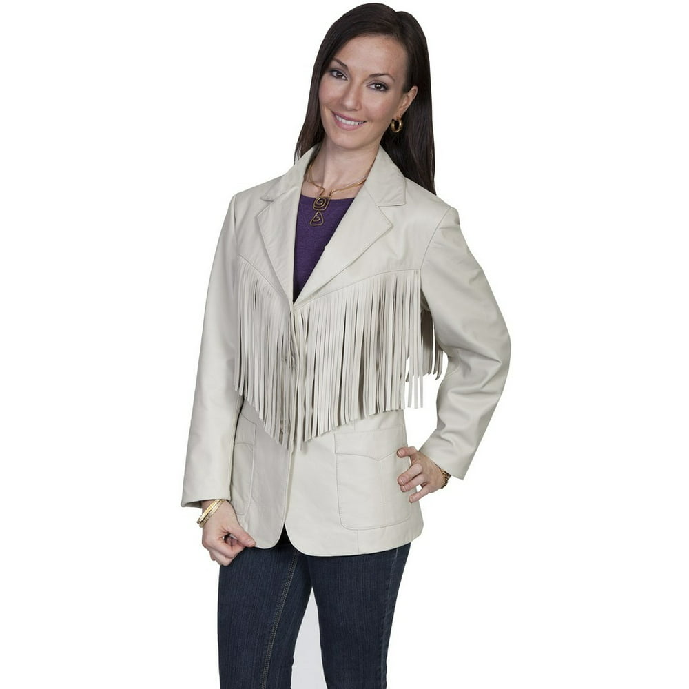 Scully Leather - Scully Western Jacket Womens Leather Fringe Hip Length ...