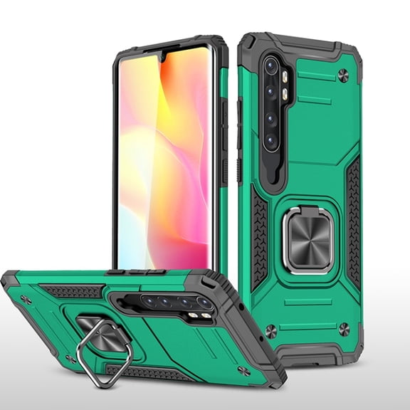 Funda de teléfono para Mi Note 10/Mi Note 10 Pro de Uso Rudo Shock color + Mica de Hidrogel