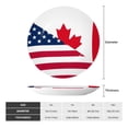 thumbnail image 2 of Honeii USA Canada Flag Print Elegant Bone China Decorative Plate, Porcelain Plate,Art Crafts,Ceramic Ornaments for Home Office Wall Decor-10in, 2 of 6