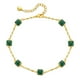 thumbnail image 1 of Pulsera de esmeraldas para mujer Pulsera delicada chapada en oro verde esmeralda para mujeres Adolescentes Niñas Perfecta para regalar, 1 of 5