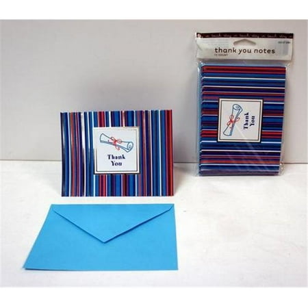 DDI 1221838 Graduation Thank You Notes with Envlopes - 10 Pack Case of 108