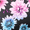 Black Floral, variant on Justice Girls 17" Shimmer Smile Print Backpack, Lunch Bag, Water Bottle, and Dangle Set, 4-Piece, Purple