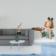 thumbnail image 2 of Figura creativa de resina de una princesa de la música, escultura de arte moderno, adorno de mesa, centro de mesa, llavero, bandeja, elegante almacena, 2 of 8