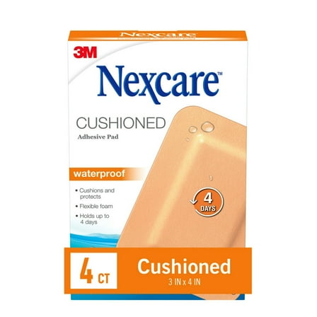 Nexcare Absolute Waterproof Adhesive Pad, 3 in x 4 in