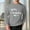 Gray, variant on Men Shirts Casual Comfortable Letter Print Long Sleeve Crewneck Tops Pullover Loose Fit Men Graphic Tees