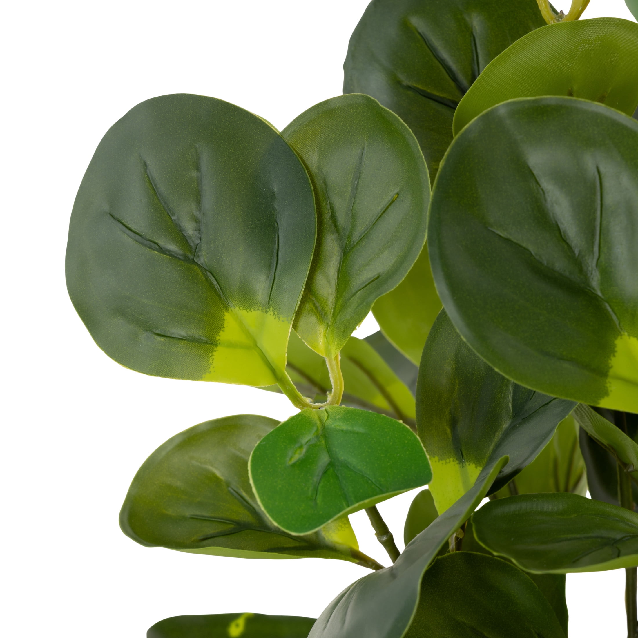 DecMode 13" Artificial Eucalyptus Plant in Realistic Leaves and Black Round Pot