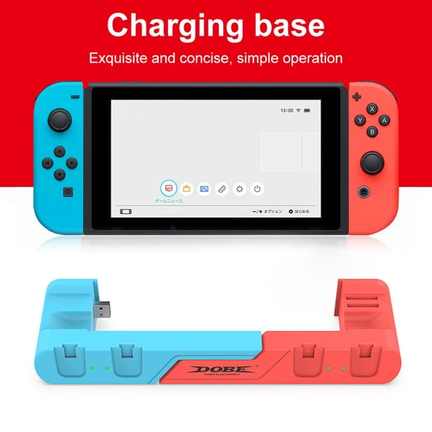 Muelle De Carga Estación de soporte de base de carga del controlador para interruptor OLED (azul y rojo)