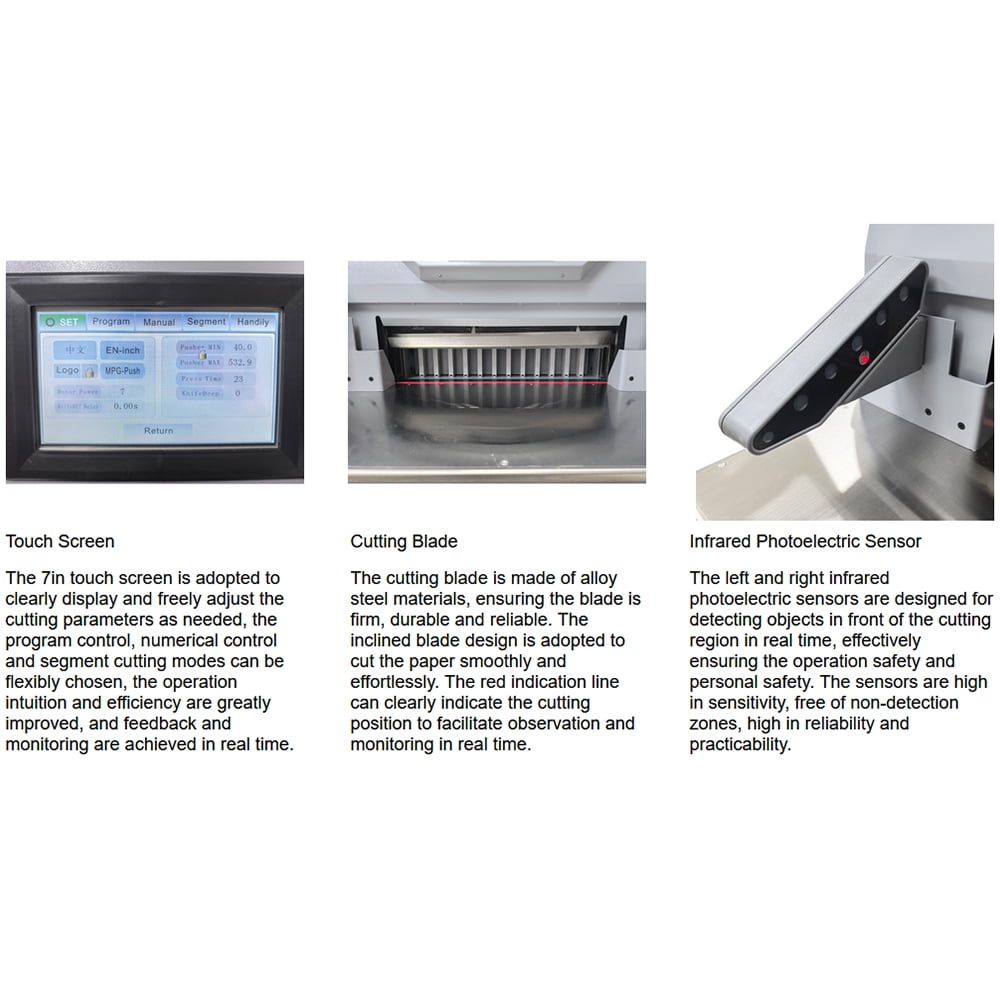 20.47" Electric Program Control Paper Cutting Machine Heavy Paper Cutter 110V