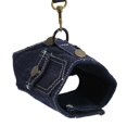 thumbnail image 2 of Arnés de chaqueta vaquera para perro, arnés de chaleco vaquero para perro, suave, cómodo y transpirable, con correa de nailon para mascota, perro, gato, azul oscuro M, 2 of 12