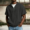 thumbnail image 2 of Hurxie Men's Short Sleeve Hoodie Workout Gym Athletic Cotton Lightweight Hooded T Shirts Sweatshirt Dark Gray,S, 2 of 7