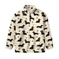 thumbnail image 4 of Uorisanigo Girls Half Zip Pullover Sweatshirt Oversized Sweatshirts Casual Dachshund Dog Paw Long Sleeve Pullover Top Kids Quarter Zipper Hoodies No Hood for Fall Winter Spring, 4 of 7