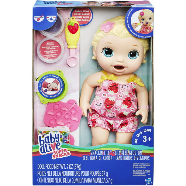 Baby Alive Super Snacks Snackin' Lily - Blonde Hair