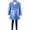 Blue, variant on Blue Royal Princess 4-Piece Costume Set, 3-10Y Military Crop Jacket, Glitter Turtleneck Top, Satin Skirt & Leggings, Halloween Birthday Party Fancy Dress Up Outfit