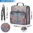 thumbnail image 3 of Water-Resistant 3-Ring Binder Organizer with Multiple Pockets Zipper Binder Bag for Office Watercolor Ornate Dragonfly, 3 of 8