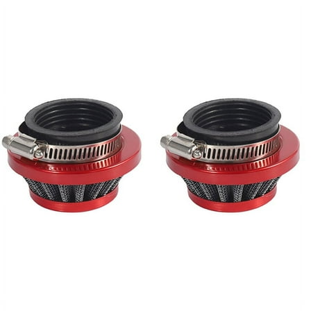 2pcs 44mm Air Filter for 47Cc 49Cc 2 Stroke Mini Dirt Bike Atv Quad Aluminium Air Filter Set Red
