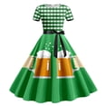 thumbnail image 1 of Fankiway Robe à Manches Longues Imprimée Festival de la Bière pour Femmes, Manches Courtes, Col Rond, Mi-Mollet, Grande Taille, Printemps, 3091, 1 of 2