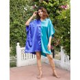 thumbnail image 6 of Oussum Women Satin Short Kaftan Nightwear Plus Size Dress in Double Shade Casual Ladies Sleepwear Tunic Online, 6 of 8