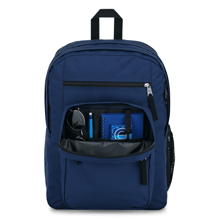 JanSport, Big Student Backpack, Navy, 15-inch laptop sleeve
