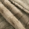 thumbnail image 4 of Home Soft Things Stylish Faux Fur Throw Blanket with Micromink Back, Luxury Soft Cozy Plush Fluffy Fuzzy Reversible Thick Warm Throw Blanket, 50x60 inches, Light Taupe, 4 of 10
