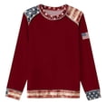 thumbnail image 4 of Womens Sweatshirts Women's Anniversary Print Sweatshirt Without Hood Crew Neck Long Sleeve Casual Pullover Soft Red S, 4 of 4