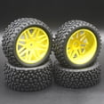 thumbnail image 3 of Car Tires 1:10 Car Hobby Modification DIY Model Wheels Tires Yellow, 3 of 3