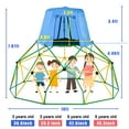 thumbnail image 3 of Aukfa 10FT Climbing Dome Play Center, Climbing Dome Tower with Canopy and Playmat, Supports 1000LBS, Green, 3 of 8