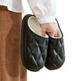 thumbnail image 5 of Taylonsss Unisex Closed-Toe Fleece-Lined Slippers with Quilted Waterproof Exterior and Cushioned Sole for Winter Indoor and Outdoor Wear Cozy and Warm Comfort, 5 of 6
