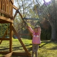 thumbnail image 3 of Gorilla Playsets Avalon Swing Set with Vinyl Canopy, Trapeze Arm, Climbing Wall and Slide, Amber, 3 of 10