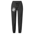 thumbnail image 3 of Womens Cargo Pants With Pockets Minimalist Spring Summer Solid Color With Printed Pockets Drawstring Home Pants Baggy Pants Women Black M, 3 of 3