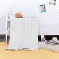 thumbnail image 5 of Ultra Soft Microfiber Down Alternative Toddler Comforter, Lightweight Machine Washable Crib Quilted Blanket, White, 43" x 60", 5 of 5