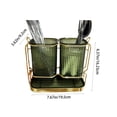 thumbnail image 3 of Portautensilios de pared | Estante para cajas de almacenamiento de cubiertos Chopstick Barrel | Material ABS | Compartimentos extraíbles | Diseño de drenaje | Claro, Verde, Gris | 19,5x16,23x9,2cm |, 3 of 6