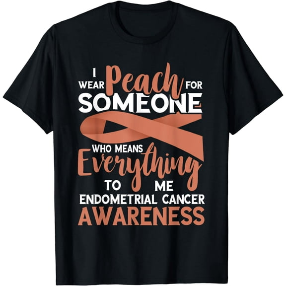 Peach For Someone Everything Endometrial Cancer Awareness T-Shirt