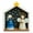 A, variant on Button Nativity Scene Kit – Wooden House Holiday Display Set – Christmas Desktop Decoration & Gift for Family or Religious Home Décor