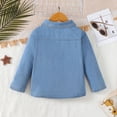 thumbnail image 3 of Little Girls Clothes Little Girls T-shirts 7 Years Little Girls Long Sleeve Lapel Denim T-shirts Top Blue, 3 of 7