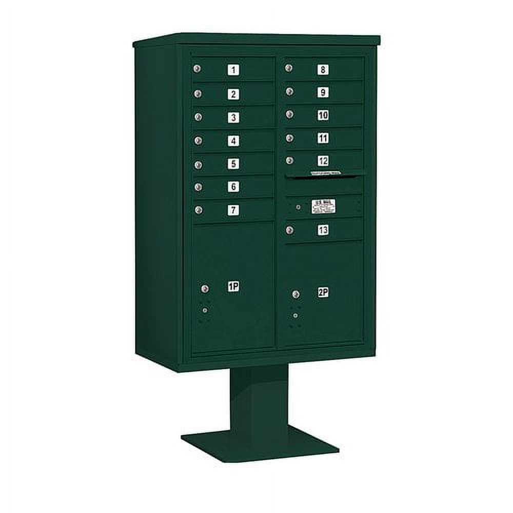 Salsbury Industries 13 Door Front Load 4C Horizontal Cluster Box Unit with 2 Parcel Lockers - image 4 of 6
