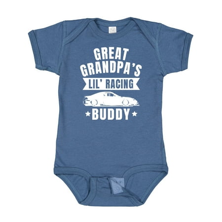 

Inktastic Great Grandpas Lil Racing Buddy Gift Baby Boy or Baby Girl Bodysuit