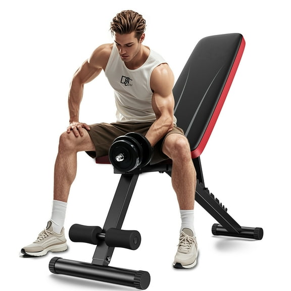 Sportsroyals Adjustable Weight Bench for Home Gym, Foldable Workout Bench with 8 Backrests with 660LBS Weight Capacity