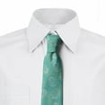 thumbnail image 3 of Men's Tie, Seashells Tropic Palms, 3.7", Turquoise and White, by Ambesonne, 3 of 4