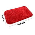 thumbnail image 3 of High Pile Bathroom Rug Mat | Ultra Absorbent Non-Slip Floor Mat | 60x40cm Soft Microfiber Carpet | Machine Washable Toilet & Bedroom Door Mat | Red Modern Bath Mat, 3 of 6