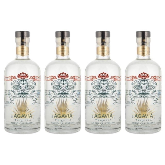 Pack de 4 Tequila Agavia Añejo Cristalino 750 ml