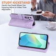 thumbnail image 3 of Allytechgroup Wallet Flip Case for Samsung Galaxy S25 with Lanyard, Built-in Credit Card Slot RFID Blocking PU Leather Stand Case Shockproof Full Body Cover for Galaxy S25 Women Girls, Purple, 3 of 5
