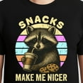 thumbnail image 3 of Snacks Make Me Nicer Raccoon Sarcastic Saying – T-Shirt, Hoodie & Sweatshirt – Fun Casual Fashion – Animal Lovers, 3 of 6