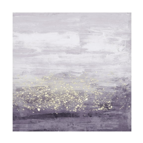Trademark Fine Art Jennifer Goldberger Amethyst Glitter I Canvas Wall Art - 14x14