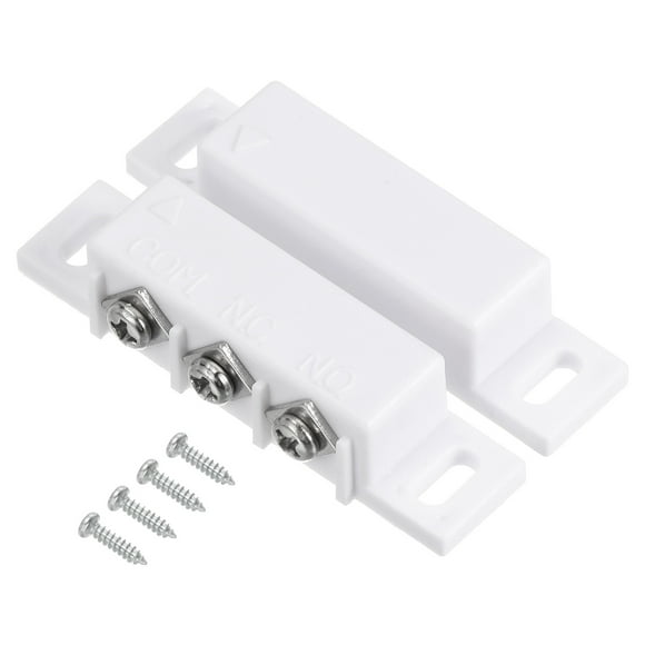 Interruptor de lengüeta magnética Uxcell, 1 juego NO NC interruptor de puerta y ventana con cable