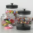 thumbnail image 3 of Anchor Hocking Glass Jars with Black Metal Lids, 3 Piece Set, 3 of 4