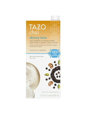 TAZO Skinny Chai Latte Iced Tea Concentrate, Black Tea, 32 oz Carton