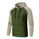 thumbnail image 1 of Sudadera con capucha para hombre, informal, deportiva, con cuello alto, botones, patchwork, manga larga, sudadera tipo jersey, blusa para hombre, 1 of 6