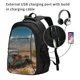 thumbnail image 2 of Easygdp Deserted Classic Car Landscape Mochila para Laptop de Viaje con Puerto USB, Mochila para Laptop con Puerto de Carga USB para Mujeres y Hombres, 2 of 7