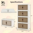 thumbnail image 3 of Costway 66.5 Gallons Stackable Storage Bins with Lockable Wheels 4 Pack Folding PP Organizer, 3 of 10