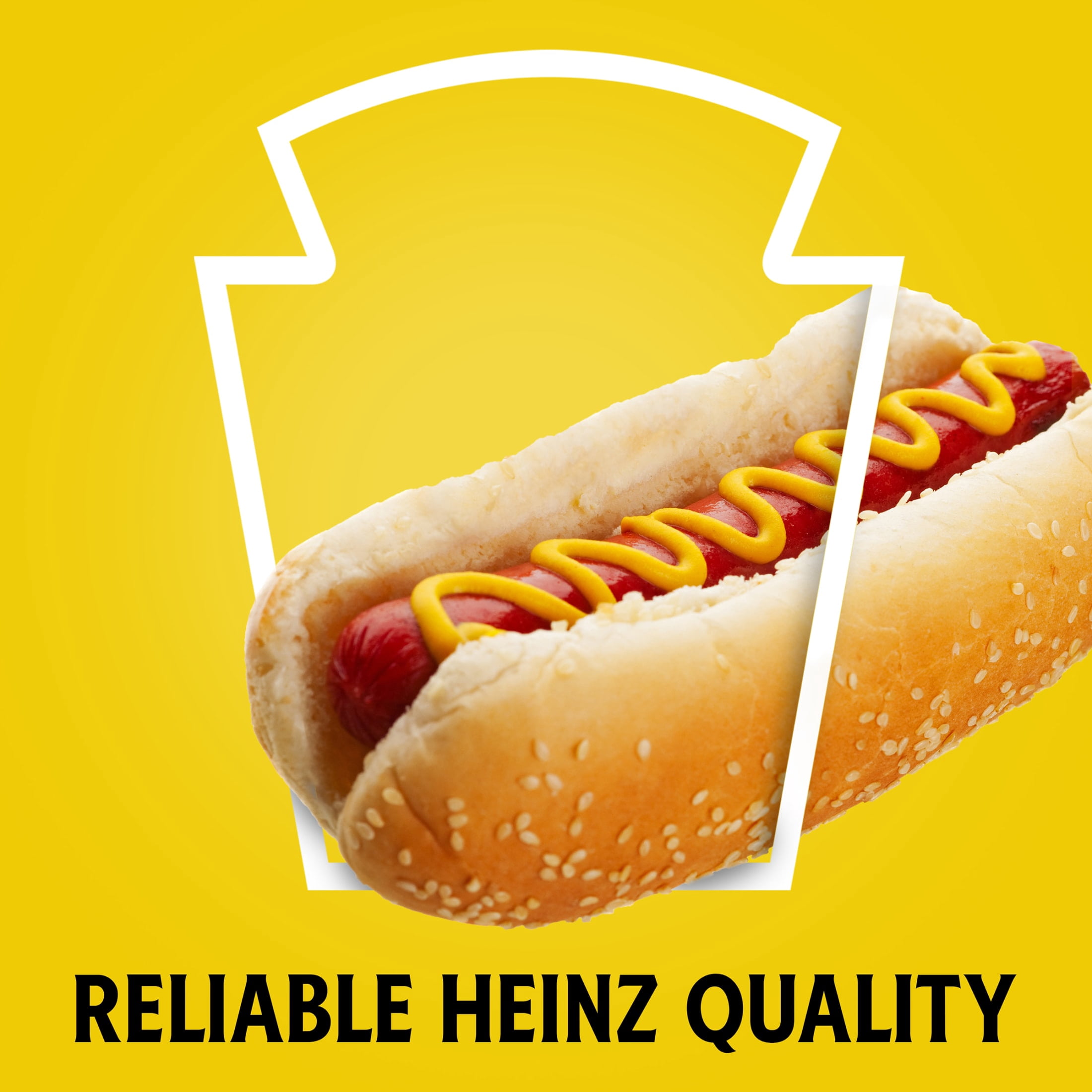 (3 pack) Heinz Yellow Mustard, 14 oz Bottle